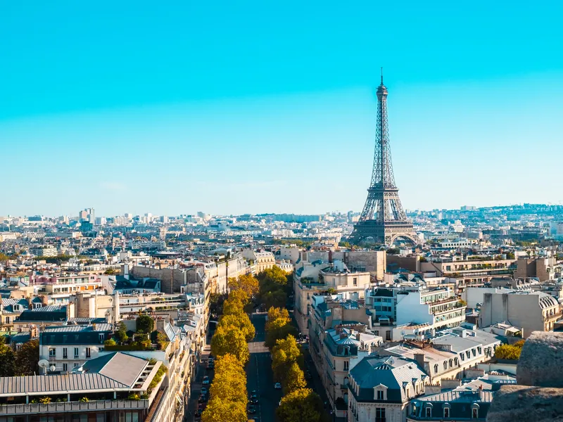 Torre Eiffel e vista de Paris, França